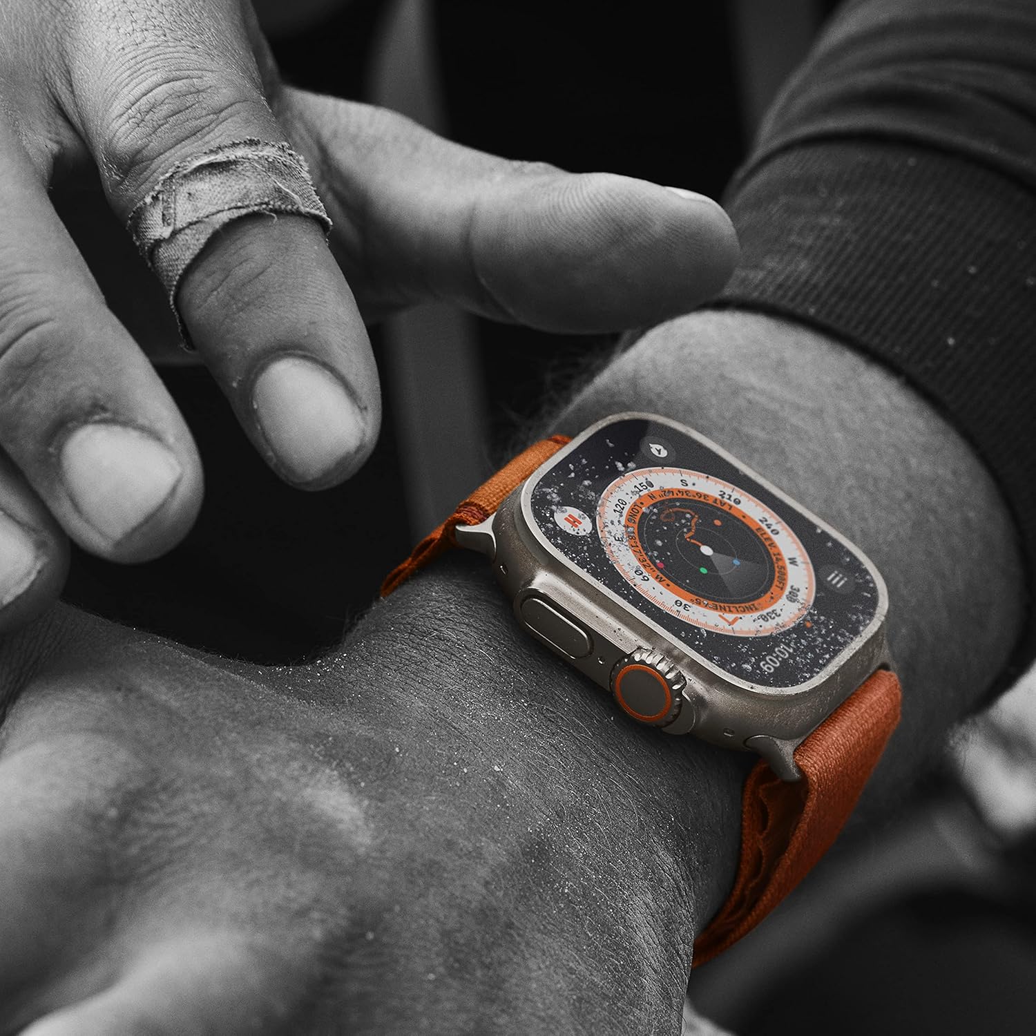 Apple Watch Ultra [GPS + Cellular 49 mm] Smart Watch w/Rugged Titanium Case & Orange Alpine Loop Medium. Fitness Tracker, Precision GPS, Action Button, Extra-Long BatteryLife, Brighter Retina Display - Image 5