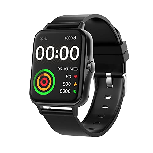 AQFIT W12 Smartwatch IP68 Water Resistant | 1.69” Full Touch Screen Display | Up to 7 Days of Battery Life | Integrated Health Check | 5.0 Bluetooth | for Men and Women(Black)