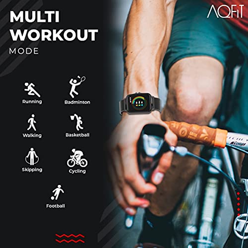 AQFIT W12 Smartwatch IP68 Water Resistant | 1.69” Full Touch Screen Display | Up to 7 Days of Battery Life | Integrated Health Check | 5.0 Bluetooth | for Men and Women(Black) - Image 5