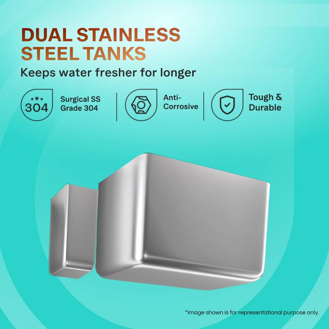 Aquaguard Blaze Slim Hot & Ambient RO+UV+Active Copper Tech (FRONT PANEL LOCK BROKEN) - Image 2