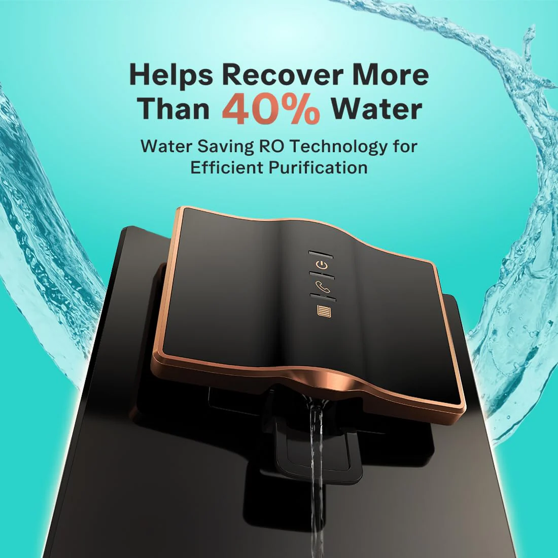 Aquaguard Marvel NXT Active Copper RO+UV+UF + 1 Free Alkaline Bottle | Up to 60% Water Savings | 10-Stage RO Water Purifier | Suitable for all Water Sources - Image 4