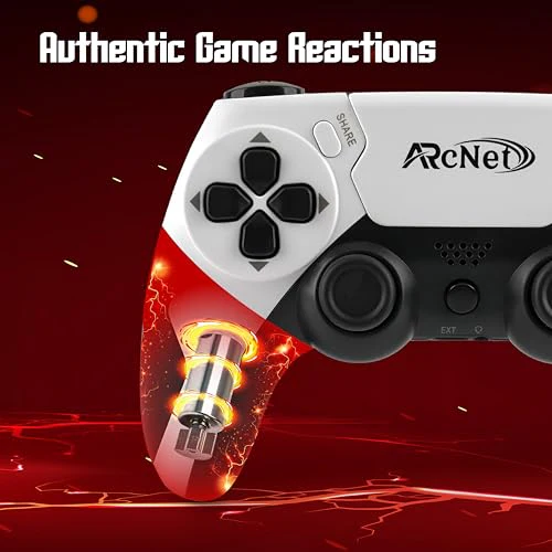 ARcNet Dualshock Wireless Controller Game Switch For PS 4 With 3.5 mm Headset Port & 6 Axis Gyro Sensor Wireless USB Controller Compatible for PS 4 Slim/PRO/Fat With Built in Speaker - Image 4