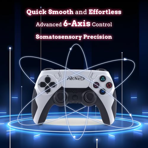ARcNet Dualshock Wireless Controller Game Switch For PS 4 With 3.5 mm Headset Port & 6 Axis Gyro Sensor Wireless USB Controller Compatible for PS 4 Slim/PRO/Fat With Built in Speaker - Image 6