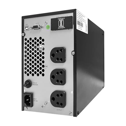 Artis 1KVA Online High Frequency Pure Sine Wave UPS. 2x9Ah Built in Batteries (BIB), LCD Display, Overload Protection(OVPD). 3 Output sockets. Generator Compatible. BIS Certified Online UPS - Image 3