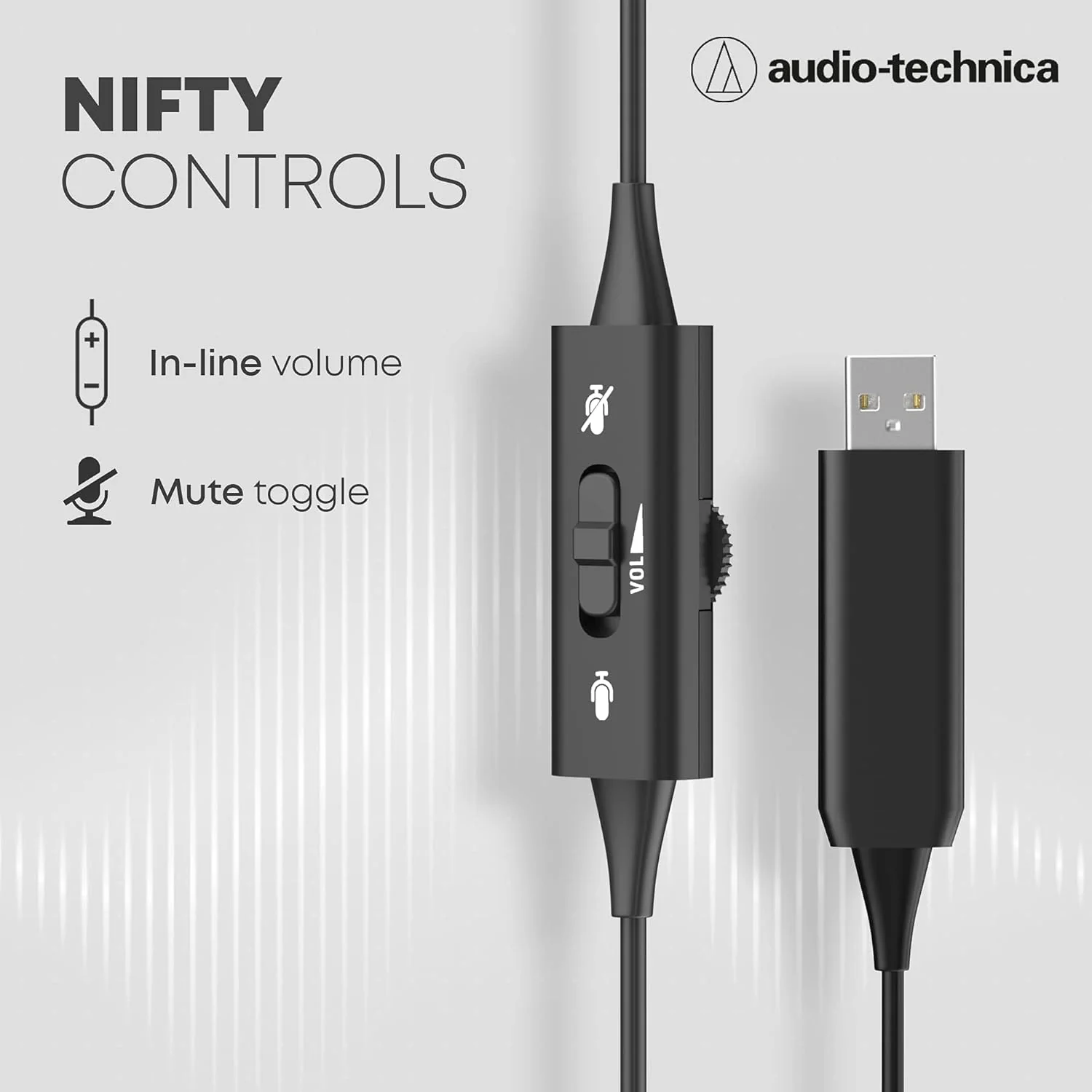 Audio-Technica USB Headset with 30mm Drivers, Condenser Mic, USB-A/Type-C Connectivity – 20–20,000 Hz Headphone Response, 16-Bit/48 kHz, Compatible with Windows & macOS - Image 7