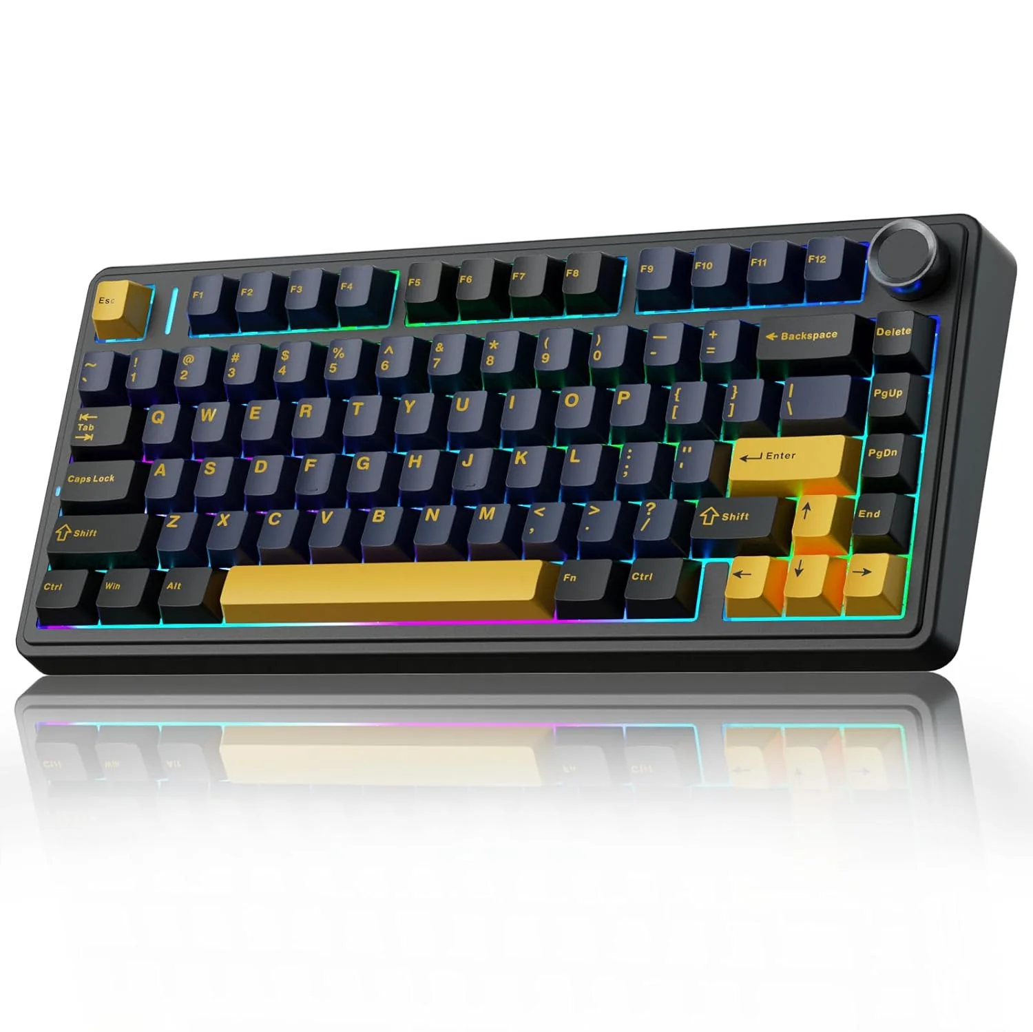 Aula F75 75% Wireless Mechanical Keyboard | Hot Swappable | Pre-lubed Linear Switches | RGB Backlit | 2.4GHz/Type-C/Bluetooth Gaming Keyboard (Reaper Switch) - Image 10