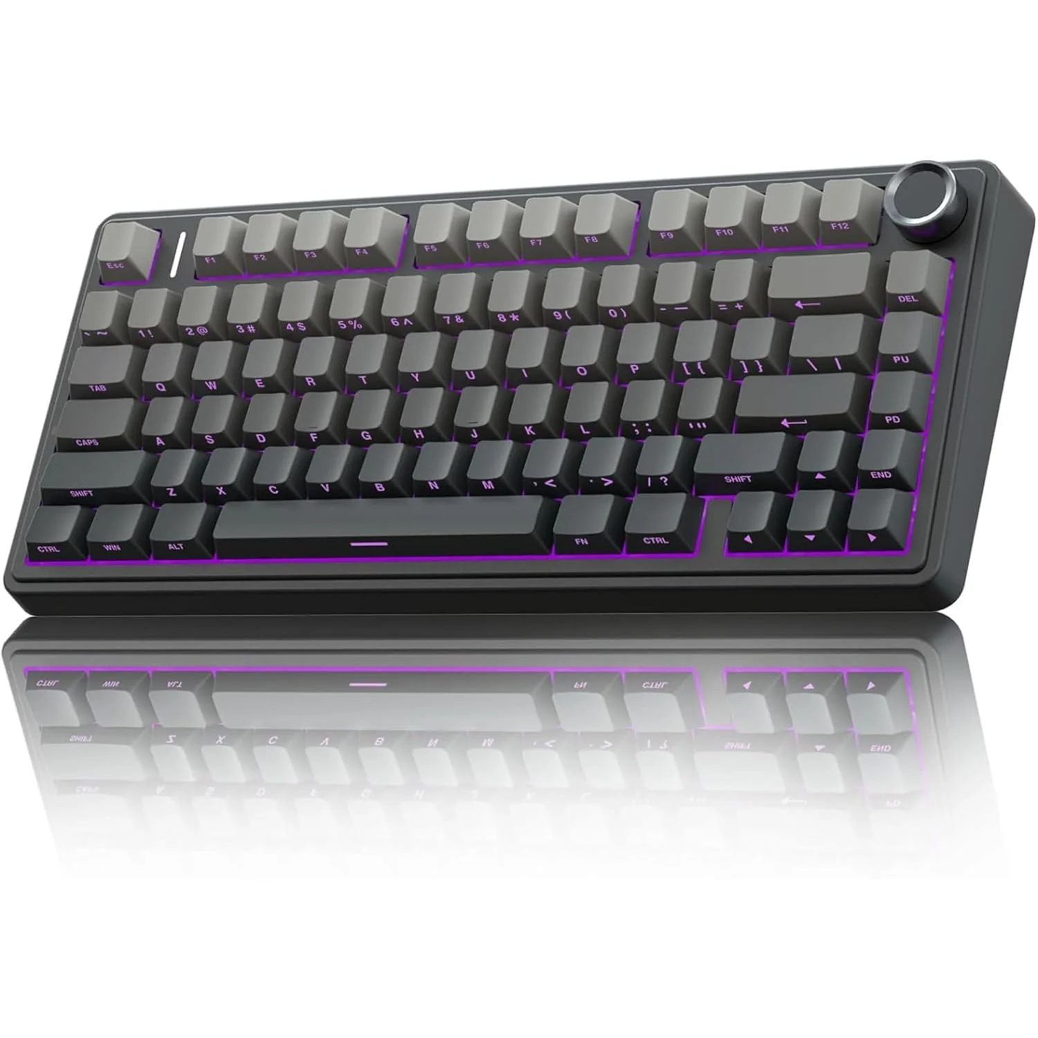 Aula F75 75% Wireless Mechanical Keyboard | Hot Swappable | Pre-lubed Linear Switches | RGB Backlit | 2.4GHz/Type-C/Bluetooth Gaming Keyboard (Reaper Switch) - Image 12