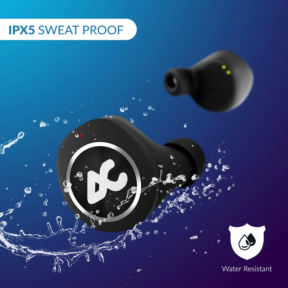 Auxtron AirBolt 505 True Wireless (TWS) Earbuds - Bluetooth 5.0, Full Touch Earphones, IPX5 Water Resistant, HD Stereo Sound, High Bass, InBuilt MIC, Upto 36 Hours Playtime with Charging Case (Green + Black) - Image 6