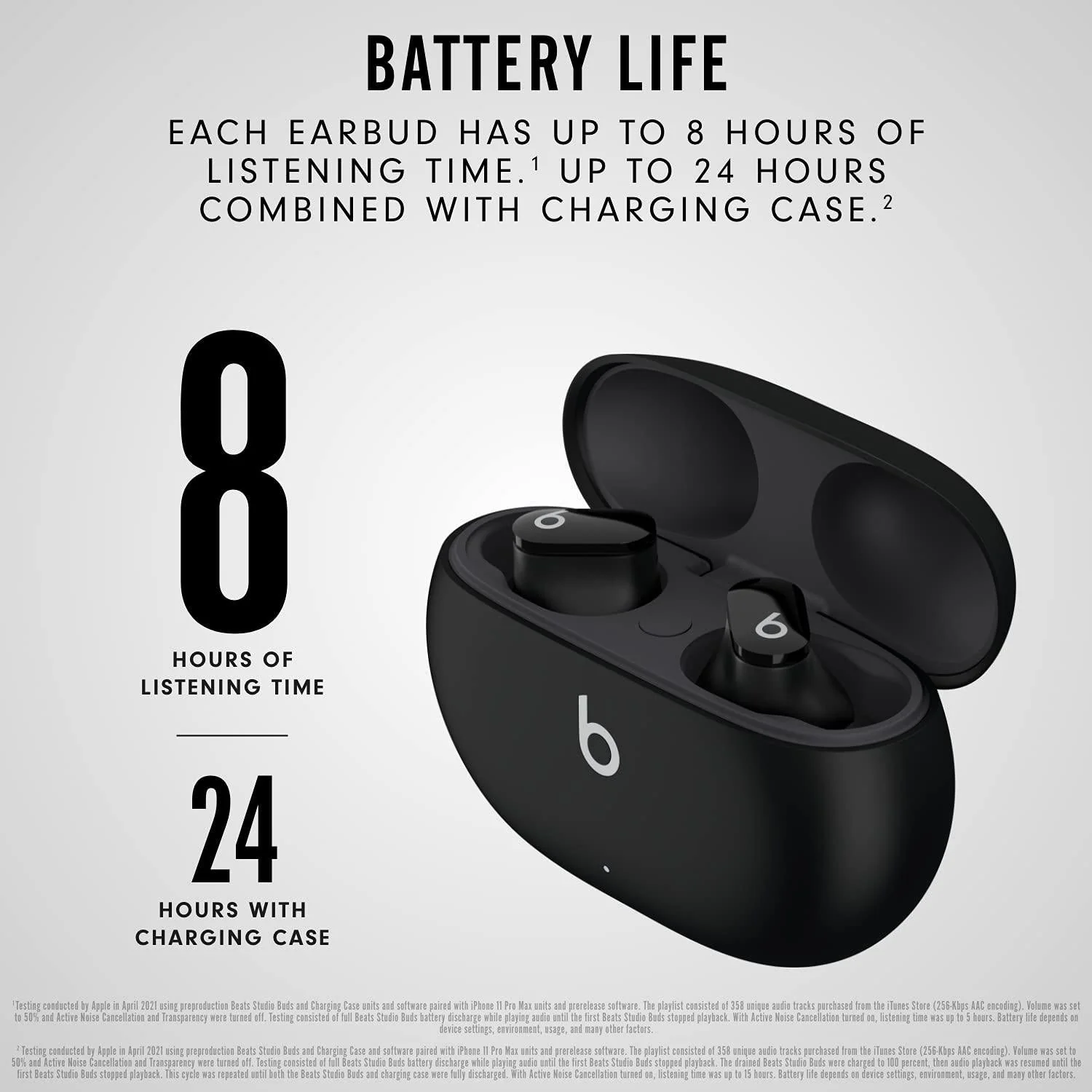 Beats (by Apple) Studio Buds Bluetooth Truly Wireless in Ear Earbuds with Mic - Image 3
