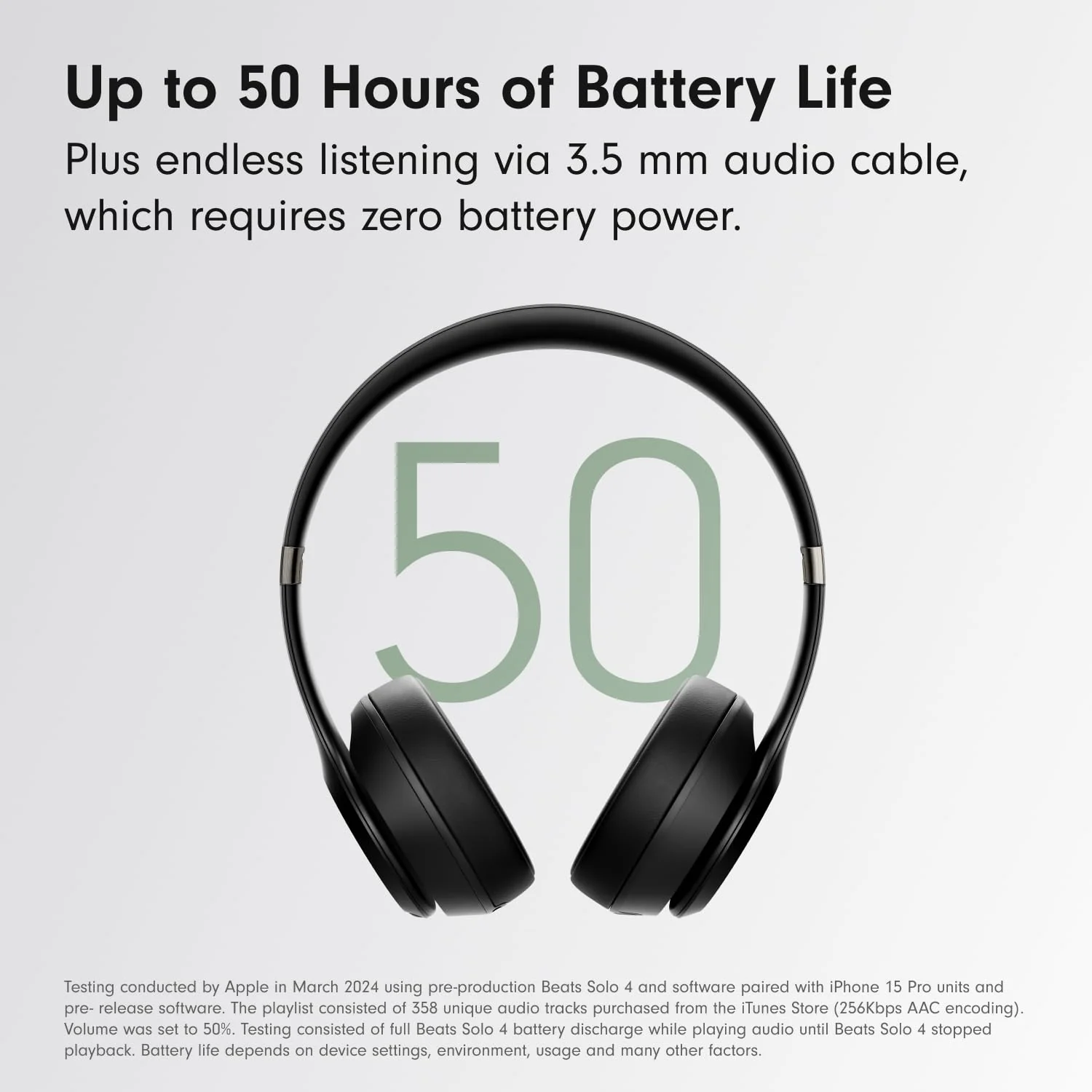 Beats Solo 4 – Wireless Bluetooth Over Ear Ultralight Headphones, Up to 50H of Battery Life, 10 min Fast Charge for 5H Battery, Mic w/Voice Assist, 3.5 mm, Apple & Android Compatible - Image 3
