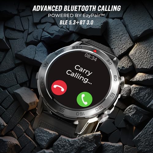 beatXP Duke Rugged 1.43” Round Super AMOLED Bluetooth Calling Smart Watch, Functional Crown, 466 * 466px, 60Hz Refresh Rate, AI Voice Assistance, 100+ Sports Modes, 24/7 Health Monitoring (Black) - Image 3