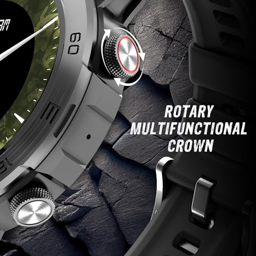 beatXP Duke Rugged 1.43” Round Super AMOLED Bluetooth Calling Smart Watch, Functional Crown, 466 * 466px, 60Hz Refresh Rate, AI Voice Assistance, 100+ Sports Modes, 24/7 Health Monitoring (Black) - Image 5
