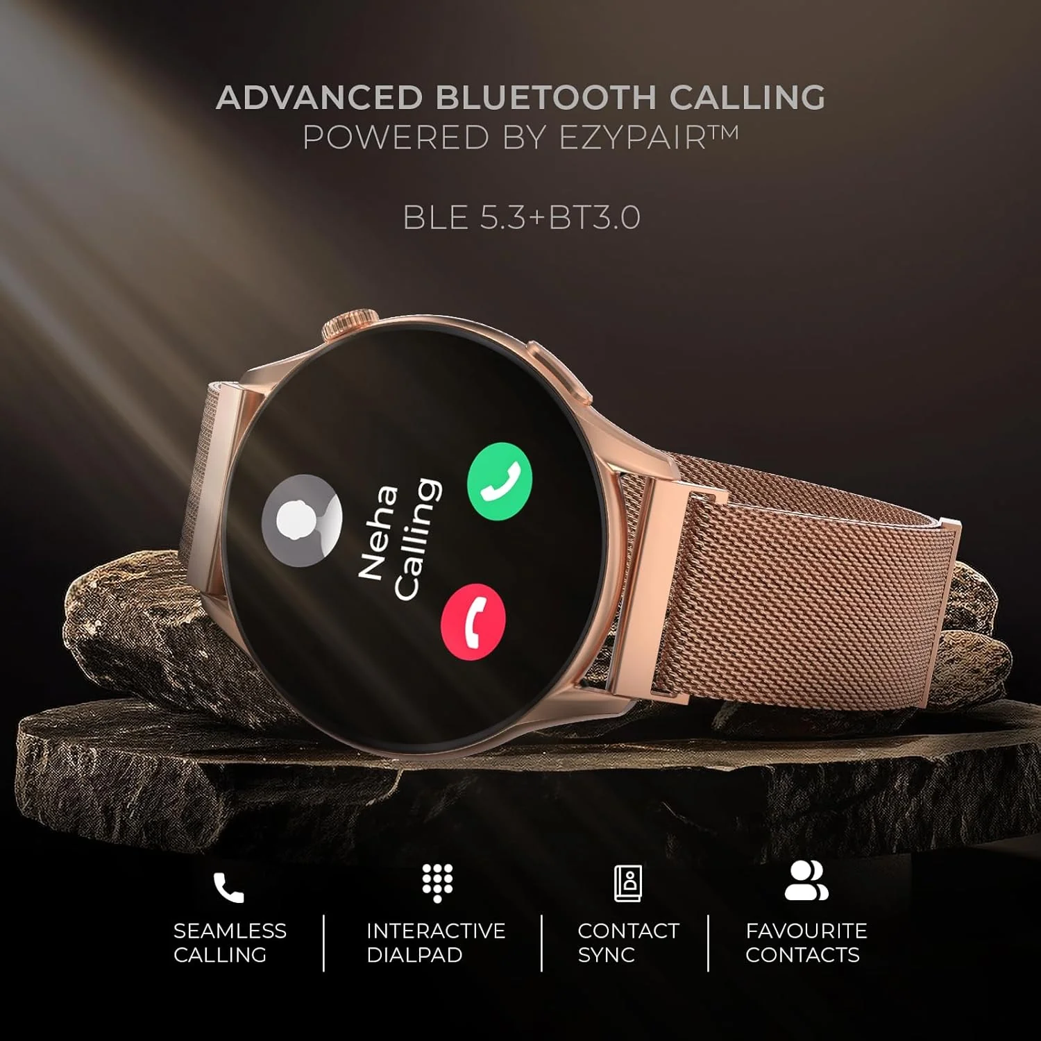 beatXP Evoke 1.43” Super Retina AMOLED Display Bluetooth Calling Smart Watch, 466 * 466px, 1000 Nits, 60Hz Refresh Rate, 100+ Sports Modes (Silver) - Image 3