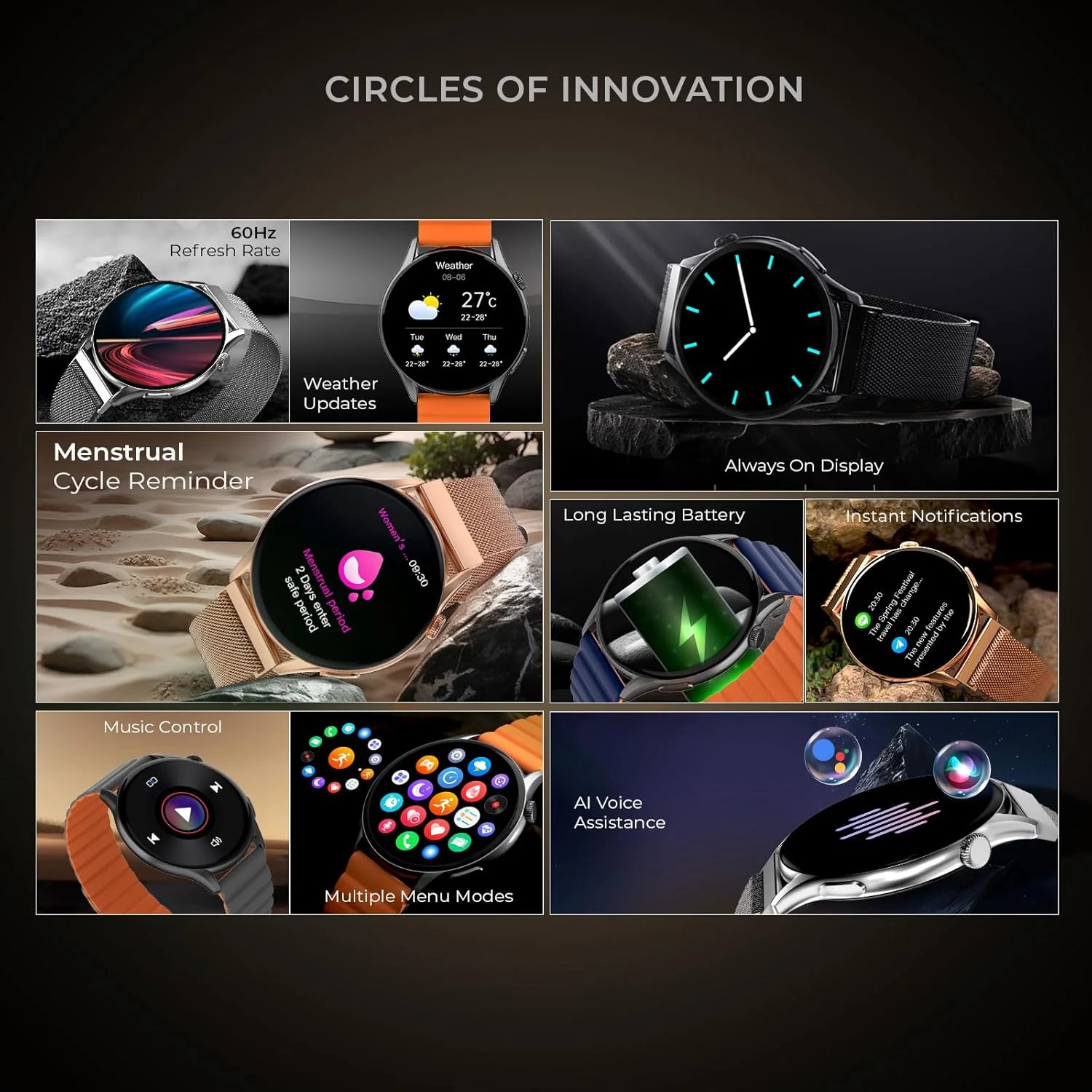 beatXP Evoke 1.43” Super Retina AMOLED Display Bluetooth Calling Smart Watch, 466 * 466px, 1000 Nits, 60Hz Refresh Rate, 100+ Sports Modes (Silver) - Image 8