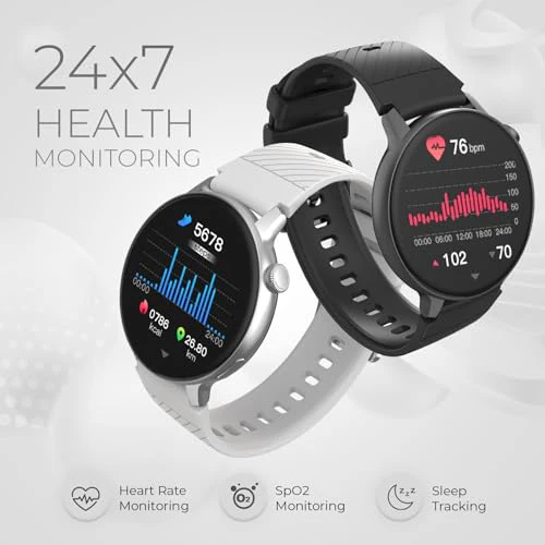 beatXP Evoke Neo 1.43” Super AMOLED Display Bluetooth Calling Smart Watch, 466 * 466px, 800 Nits, 60Hz Refresh Rate, 100+ Sports Modes, 24/7 Health Tracking, AI Voice Assistant, IP67 - Image 4