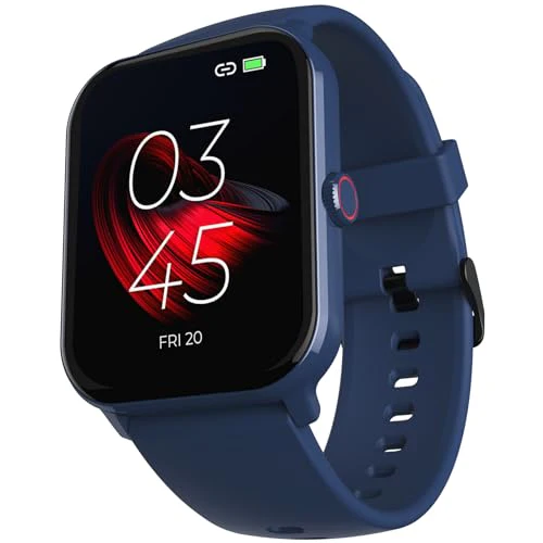 beatXP Marv Neo Smart Watch with 1.85” Ultra HD Display, Bluetooth Calling, 240*280px, AI Voice Assistant, 100+ Sports Modes, Heart Rate Monitoring, SpO2, IP68, Fast Charging, 100+ Watch Faces (Blue)