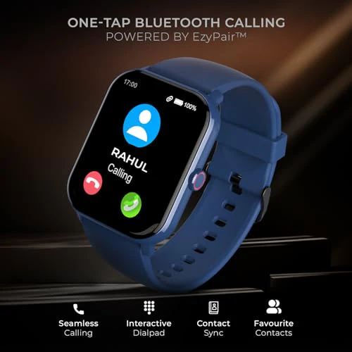 beatXP Marv Neo Smart Watch with 1.85” Ultra HD Display, Bluetooth Calling, 240*280px, AI Voice Assistant, 100+ Sports Modes, Heart Rate Monitoring, SpO2, IP68, Fast Charging, 100+ Watch Faces (Blue) - Image 2