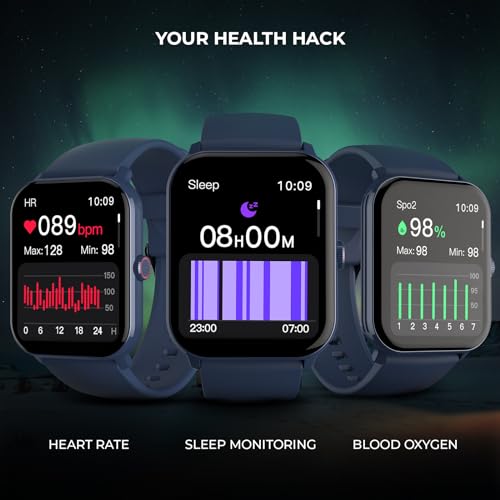 beatXP Marv Neo Smart Watch with 1.85” Ultra HD Display, Bluetooth Calling, 240*280px, AI Voice Assistant, 100+ Sports Modes, Heart Rate Monitoring, SpO2, IP68, Fast Charging, 100+ Watch Faces (Blue) - Image 4