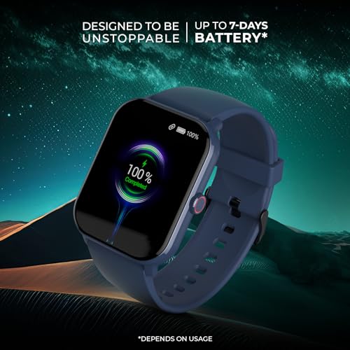 beatXP Marv Neo Smart Watch with 1.85” Ultra HD Display, Bluetooth Calling, 240*280px, AI Voice Assistant, 100+ Sports Modes, Heart Rate Monitoring, SpO2, IP68, Fast Charging, 100+ Watch Faces (Blue) - Image 5