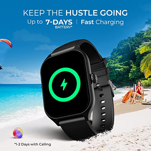 beatXP Marv Raze 1.96" HD Display, Advanced Bluetooth Calling Smart Watch, Smart AI Voice Assistant, 60 Hz Refresh Rate, Health, SpO2 & Stress Monitoring, Fast Charging (Black) - Image 9
