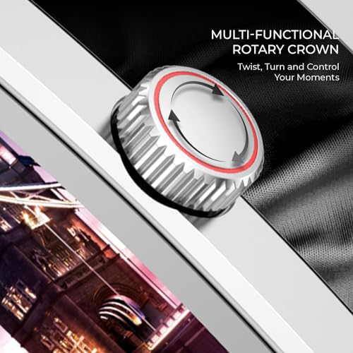 beatXP Unbound Era 2.01" Super AMOLED Display Bluetooth Calling Smart Watch, Metal Body, Rotary Crown, 410 * 502px, 1000 Nits, 60Hz Refresh Rate, 100+ Sports Modes (Silver Metal) - Image 3