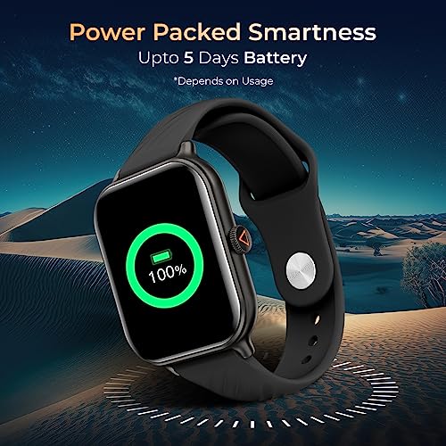 beatXP Unbound Nova 1.96” AMOLED Bluetooth Calling Smart Watch, Rotary Crown, 410 * 502 px, 500 Nits, 60Hz Refresh Rate, Always On Display, 100+ Sports Modes, 24x7 Health Monitoring, IP68 (Black) - Image 10
