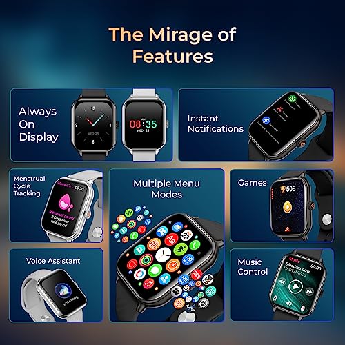 beatXP Unbound Nova 1.96” AMOLED Bluetooth Calling Smart Watch, Rotary Crown, 410 * 502 px, 500 Nits, 60Hz Refresh Rate, Always On Display, 100+ Sports Modes, 24x7 Health Monitoring, IP68 (Black) - Image 9
