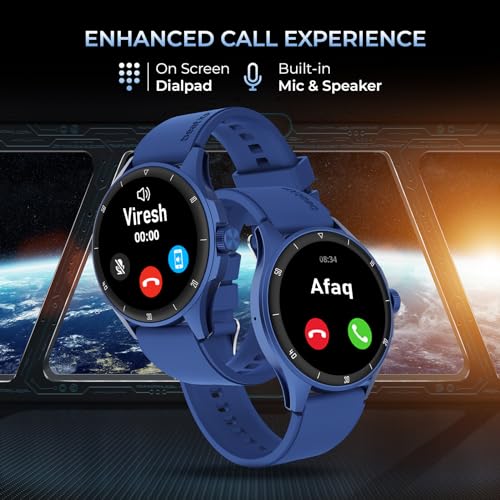 beatXP Vega Neo 1.43" (3.6 cm) Super AMOLED Display, One-Tap Bluetooth Calling Smart Watch, Metal Body, 466 * 466px, 500 Nits Brightness (Blue) - Image 4
