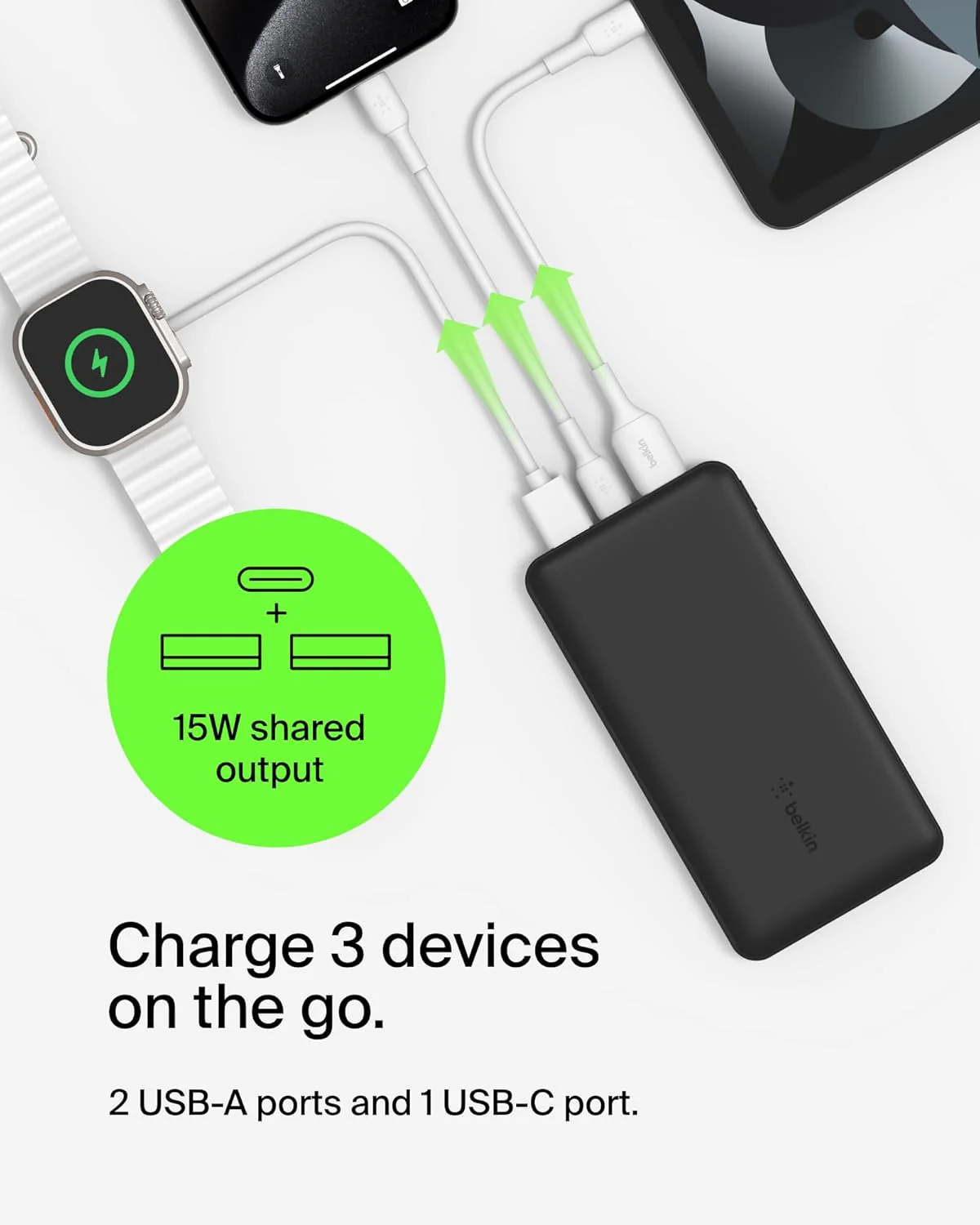 Belkin 10000 mAh Power Bank | Super Fast Charging | USB-C PD Port | 15W Charging for iPhone Series (16, 16 Pro Max), Samsung Galaxy, Google Pixel & More | 2 Years Warranty | Black - Image 5