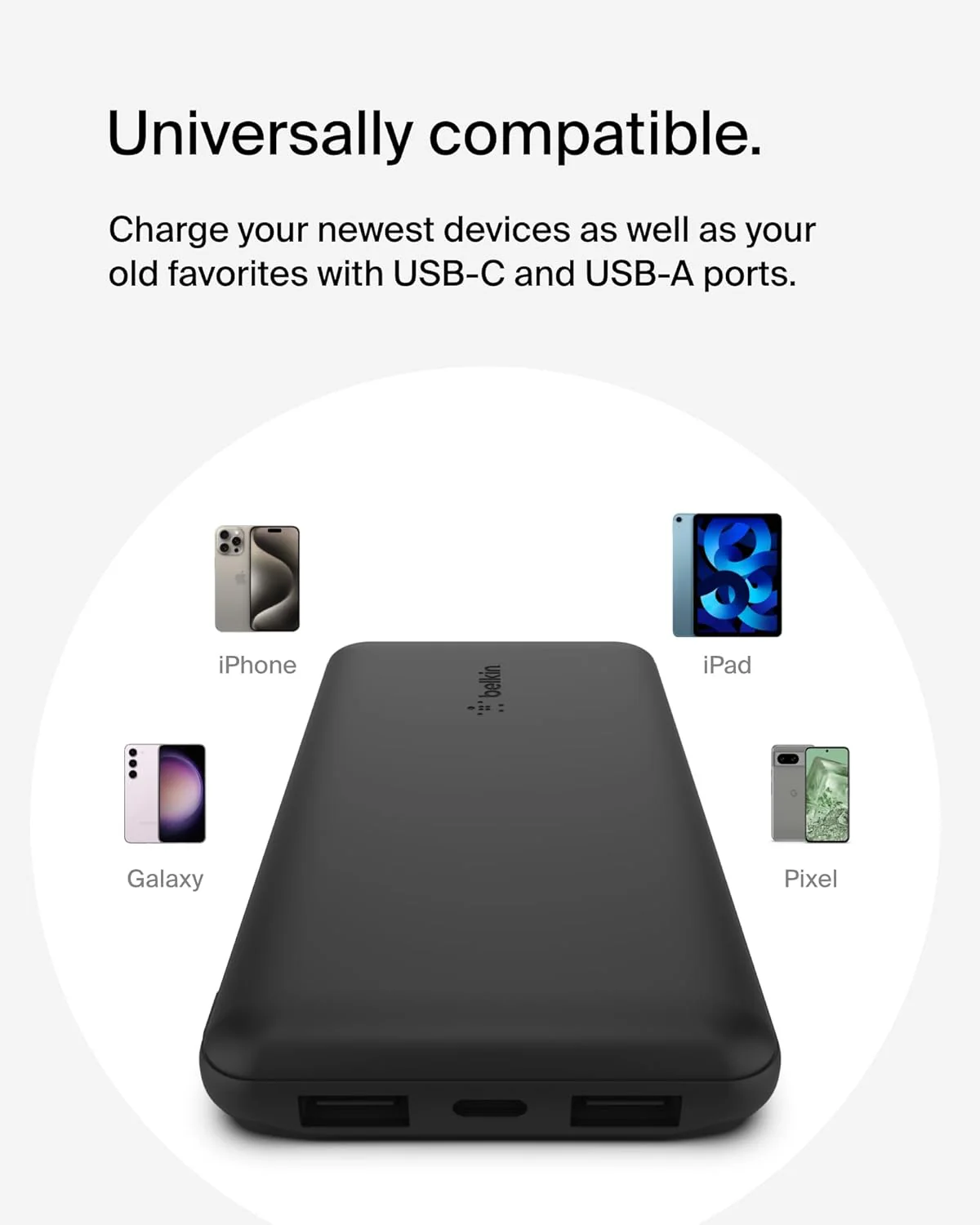 Belkin 10000 mAh Power Bank | Super Fast Charging | USB-C PD Port | 15W Charging for iPhone Series (16, 16 Pro Max), Samsung Galaxy, Google Pixel & More | 2 Years Warranty | Black - Image 8