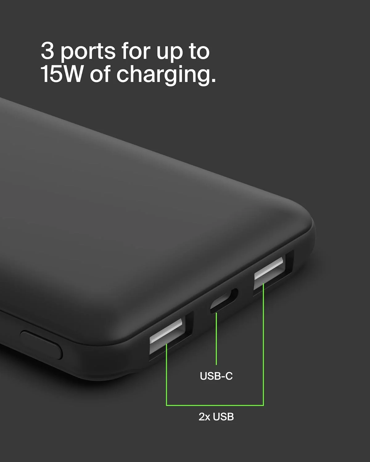 Belkin 10000 mAh Power Bank | Super Fast Charging | USB-C PD Port | 15W Charging for iPhone Series (16, 16 Pro Max), Samsung Galaxy, Google Pixel & More | 2 Years Warranty | Black - Image 9