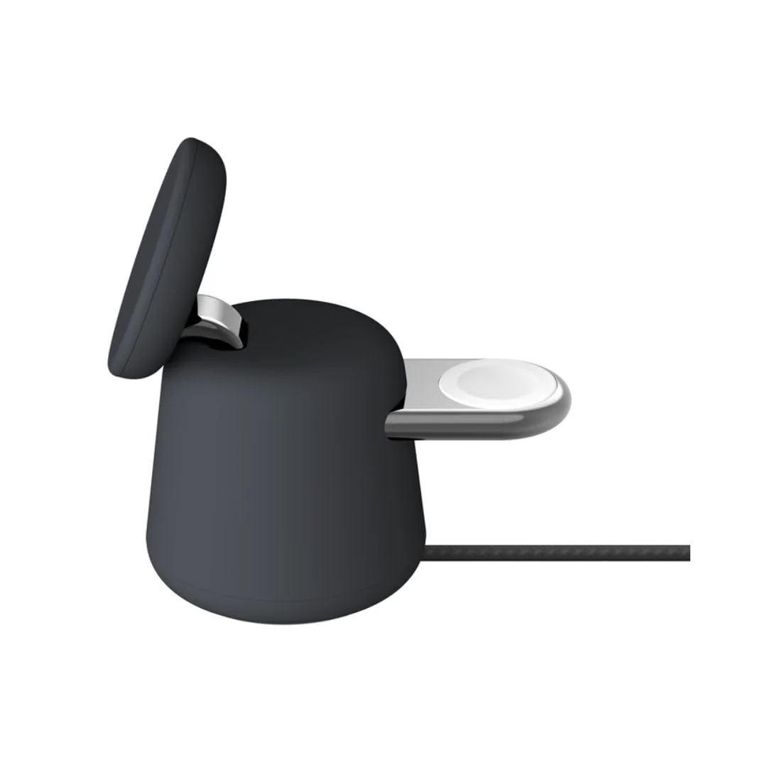 Belkin 2-in-1 Wireless MagSafe 15W Fast Charging Dock | Compatible with iPhone 16, 15, 14, 13, and 12 Series, AirPods, and Other MagSafe Enabled Devices | Charcoal - Image 2