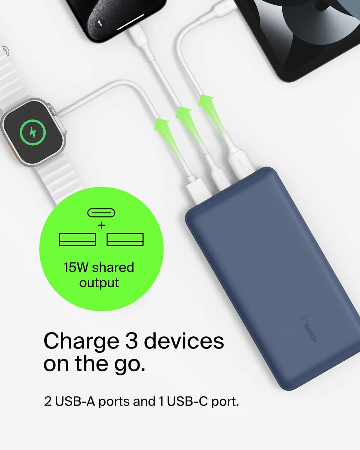 Belkin 20000 mAh 20W Power Bank | Super Fast Charging | USB-C PD Port | Fast Charging for iPhone 17, Air, Pro, Pro Max, AirPods, Samsung Galaxy S25, Google Pixel 10 & More | 2 Years Warranty - Image 5