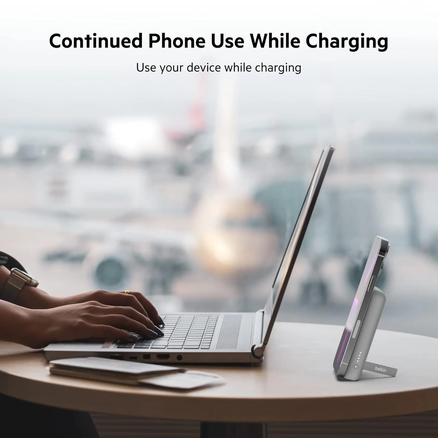 Belkin 5000 mAh Magsafe Wireless Power Bank | 7.5W Wireless Fast Charging | Compatible w/iPhone 17, Air, Pro, ProMax, AirPods, Google Pixel 10, etc. | 2 Years Warranty | White - Image 4