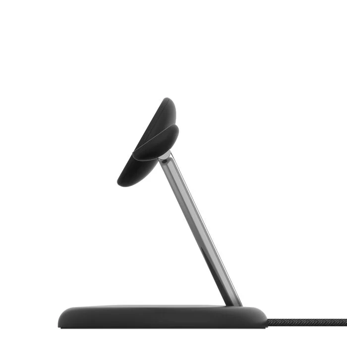 Belkin MagSafe 3-in-1 Qi2 Wireless Charger Stand 15W | Fast Charging iPhone Charger for iPhone 16, 15, 14 & 13 Series, AirPods, & Apple Watch | 36W Charger Included | Black - Image 3