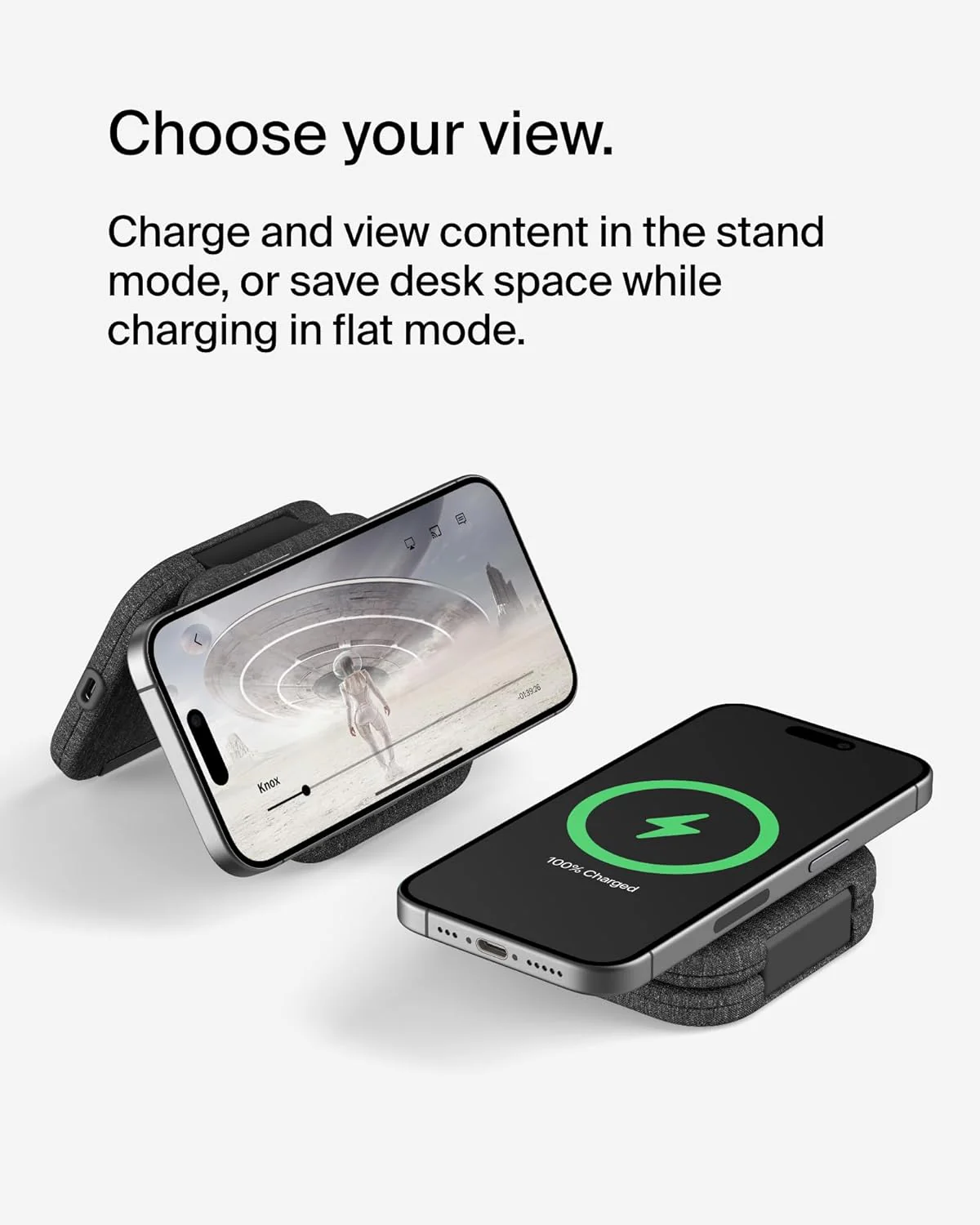 Belkin Magsafe Charger Compatible 2-in-1 Magnetic Charging Travel Pad 15W-Boostcharge Pro Foldable Qi2-Certified Wireless Charger,Magsafe-Compatible Charger for iPhone 15,Apple Watch 9,Airpods,Black - Image 6