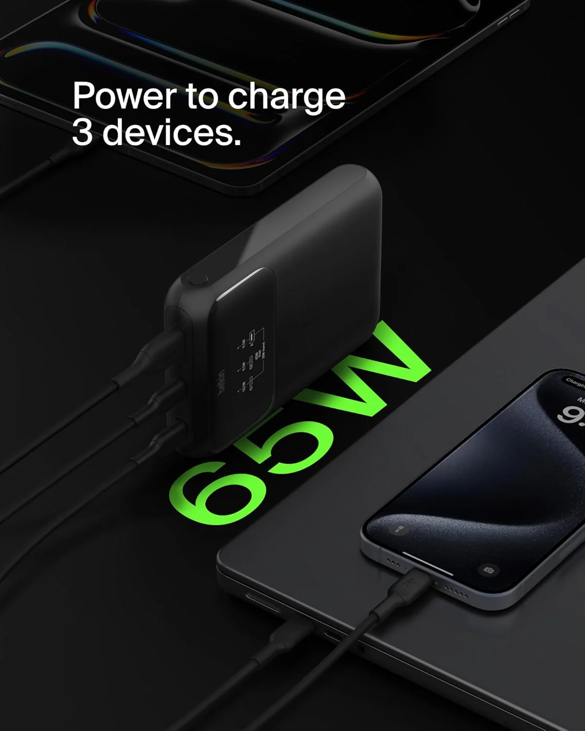 Belkin Power Bank 65W 20000 mAh | Mobile & Laptop Power Bank | 2 USB-C PD Port | Compatible for Lenovo,HP,Dell,Microsoft,MacBook,iPhone 17,iPad,Samsung Galaxy S25,Google Pixel 10 | 2 Years Warranty - Image 4