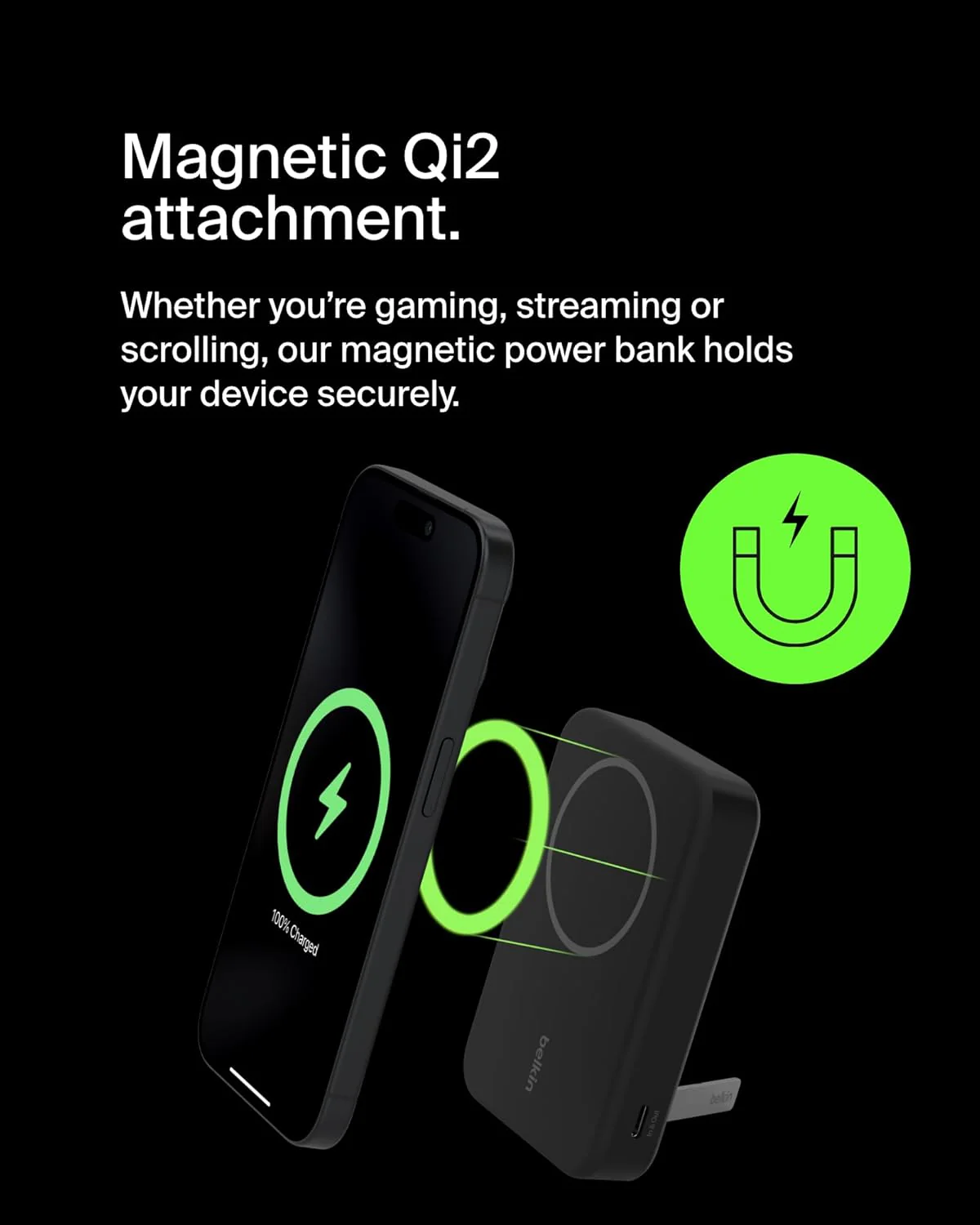 Belkin Qi2 10000 mAh Magsafe Wireless Power Bank | 15W Wireless Fast Charging, Compatible w/iPhone 17, Air, Pro, Pro Max, Google Pixel 10, etc. | 2 Years Warranty | Black (BRAND NEW/SEALED) - Image 8
