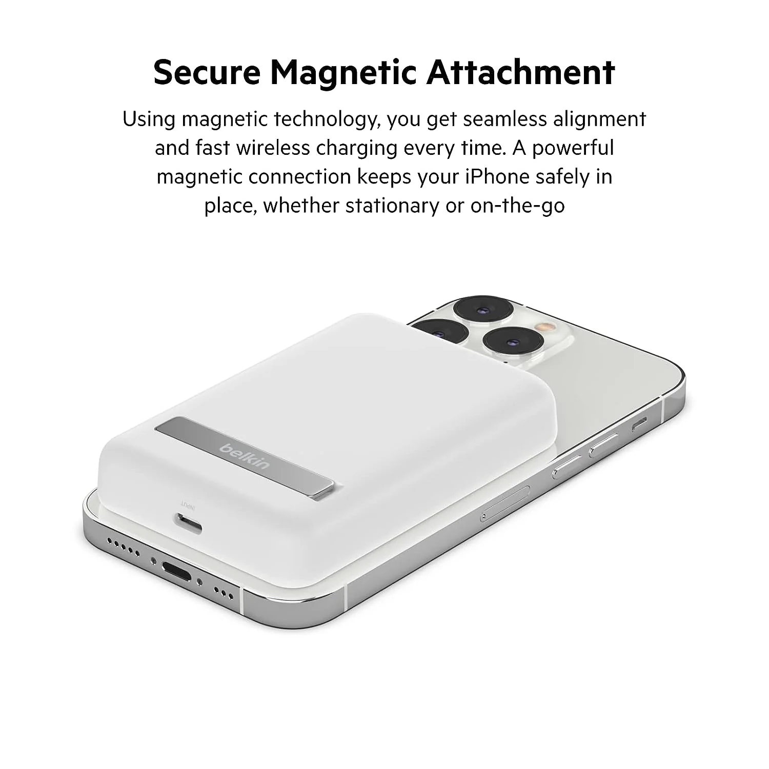 Belkin Quick Charge Magnetic Wireless Power Bank 5000mAh with Stand - Image 5