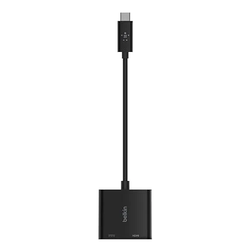Belkin USB-C to HDMI Adapter + Charge (Supports 4K UHD Video, Pass-Through Power up to 60W for Connected Devices) HDMI Adapter- Black - Image 4