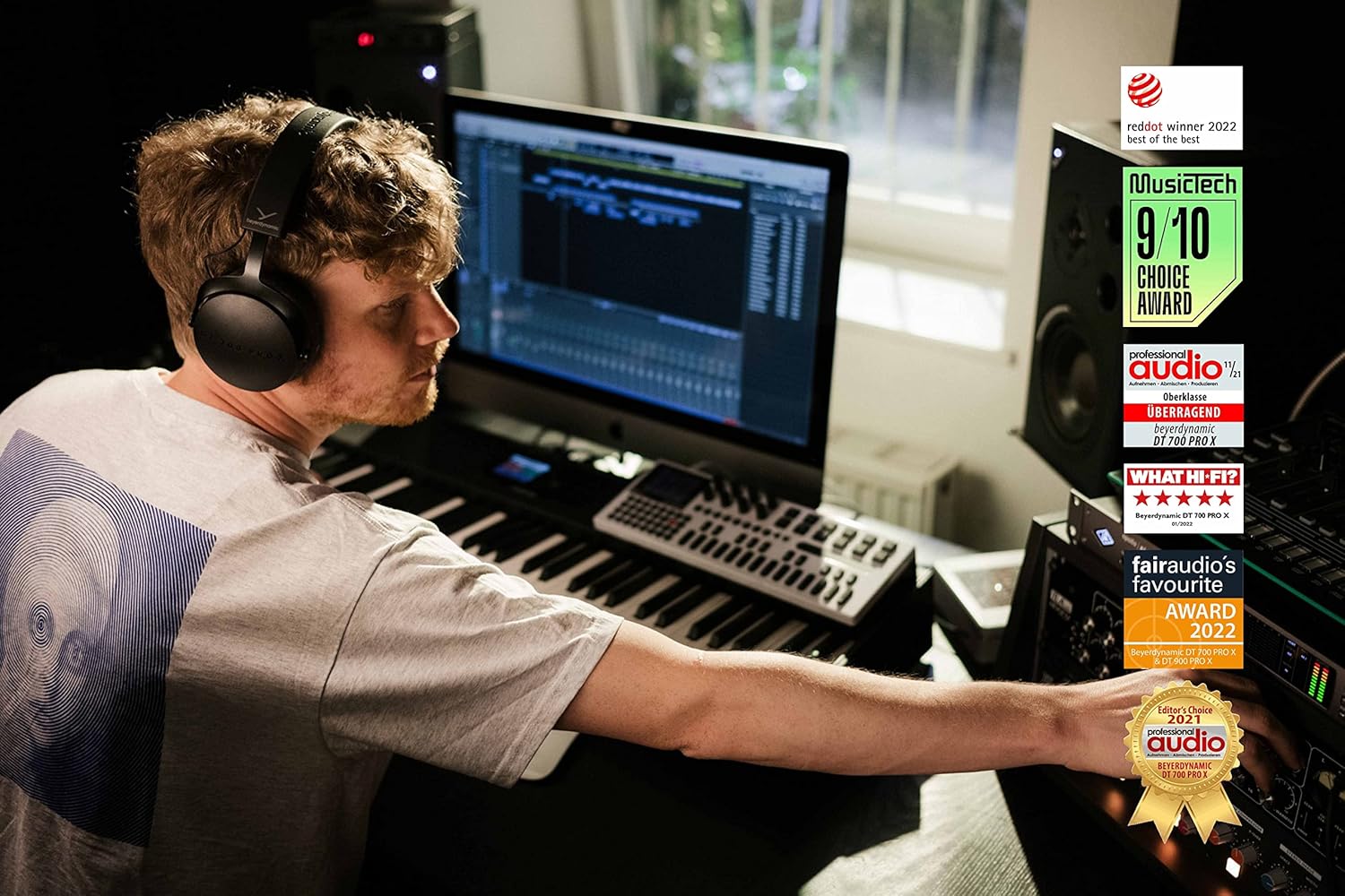 beyerdynamic DT 700 PRO X Studio Wired On Ear Headphones for Recording & Monitoring (Black) - Image 6