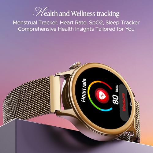 Boat Enigma Daze Women's Luxury Smart Watch w/ 1.3”(3.3cm) Luminous Display, Emergency SOS Live Location Sharing, Functional Crown, Watch Face Studio, QR Tray, BT Calling, HR & SpO2 - Image 5