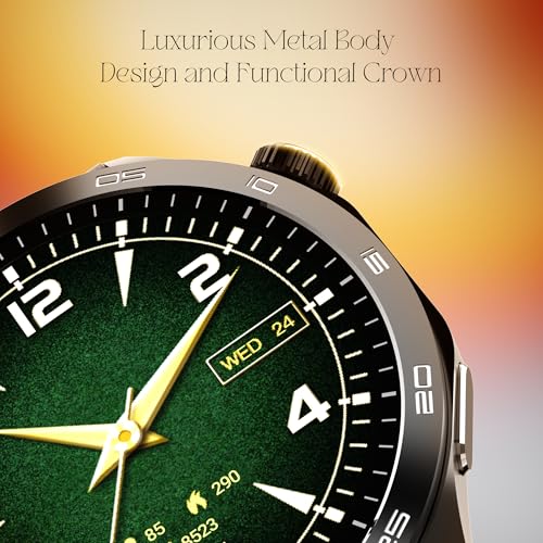 Boat Enigma Radiant Luxury Watch for Man w/1.43"(3.63 cm) AMOLED Display, AOD, Premium Metal Build, Round Dial, 200+Watch Faces, Upto 7 Days Battery Life, Fitness smartwatch for Men (Deep Blue) - Image 4