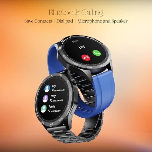 Boat Enigma Radiant Luxury Watch for Man w/1.43"(3.63 cm) AMOLED Display, AOD, Premium Metal Build, Round Dial, 200+Watch Faces, Upto 7 Days Battery Life, Fitness smartwatch for Men (Deep Blue) - Image 5
