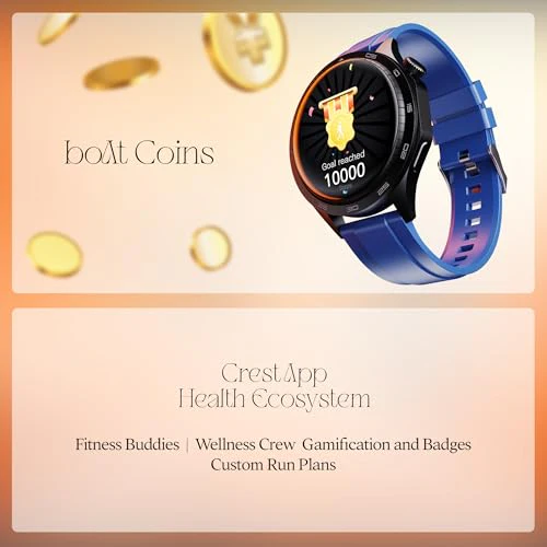 Boat Enigma Radiant Luxury Watch for Man w/1.43"(3.63 cm) AMOLED Display, AOD, Premium Metal Build, Round Dial, 200+Watch Faces, Upto 7 Days Battery Life, Fitness smartwatch for Men (Deep Blue) - Image 6