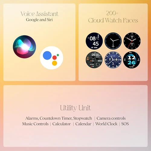 Boat Enigma Radiant Luxury Watch for Man w/1.43"(3.63 cm) AMOLED Display, AOD, Premium Metal Build, Round Dial, 200+Watch Faces, Upto 7 Days Battery Life, Fitness smartwatch for Men (Deep Blue) - Image 8