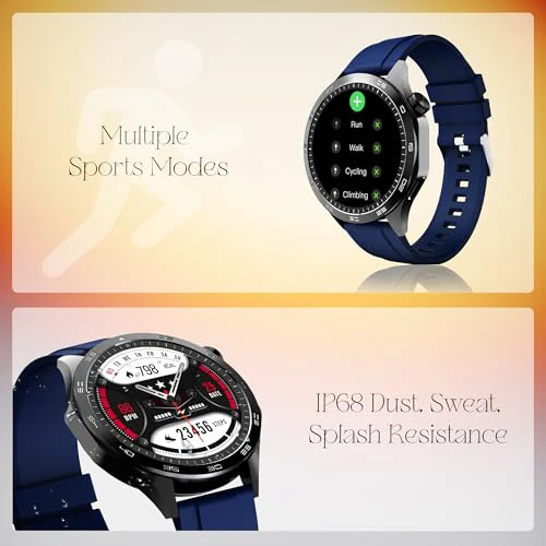 Boat Enigma Radiant Luxury Watch for Man w/1.43"(3.63 cm) AMOLED Display, AOD, Premium Metal Build, Round Dial, 200+Watch Faces, Upto 7 Days Battery Life, Fitness smartwatch for Men (Deep Blue) - Image 9