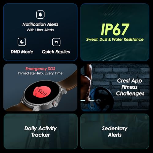 Boat Lunar Discovery w/ 1.39" (3.5 cm) HD Display, Turn-by-Turn Navigation, DIY Watch Face Studio, Bluetooth Calling, Emergency SOS, QR Tray, Smart Watch for Men & Women(Brown) - Image 4