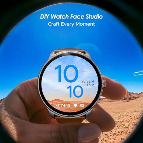 Boat Lunar Discovery w/ 1.39" (3.5 cm) HD Display, Turn-by-Turn Navigation, DIY Watch Face Studio, Bluetooth Calling, Emergency SOS, QR Tray, Smart Watch for Men & Women(Brown) - Image 7