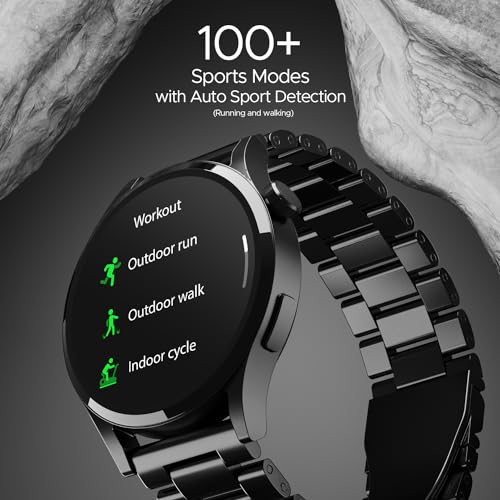Boat Lunar Embrace w/Vibrant 1.51" (3.8 cm) AMOLED Display,Premium Metal Design, Functional Crown, 100+ Sports Mode, Animated Watch Faces, Built-in Games, Smart Watch for Men & Women(Steel Black) - Image 6